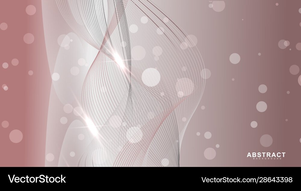 Abstract background with shiny waves and bokeh Abstract background with shiny waves and bokeh Vector Image