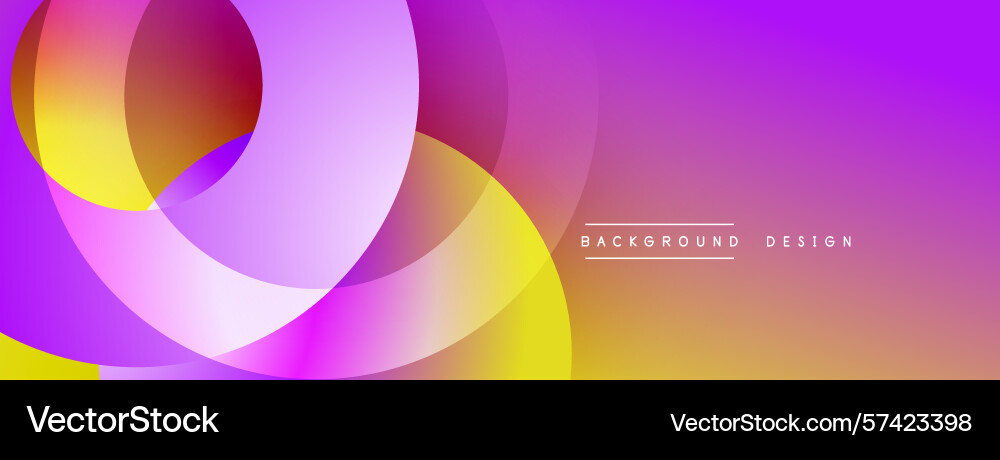 Abstract colorful design overlapping circles Vector Image