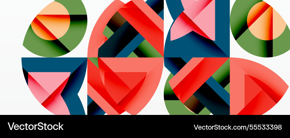 Abstract geometric composition with interlocking Vector Image