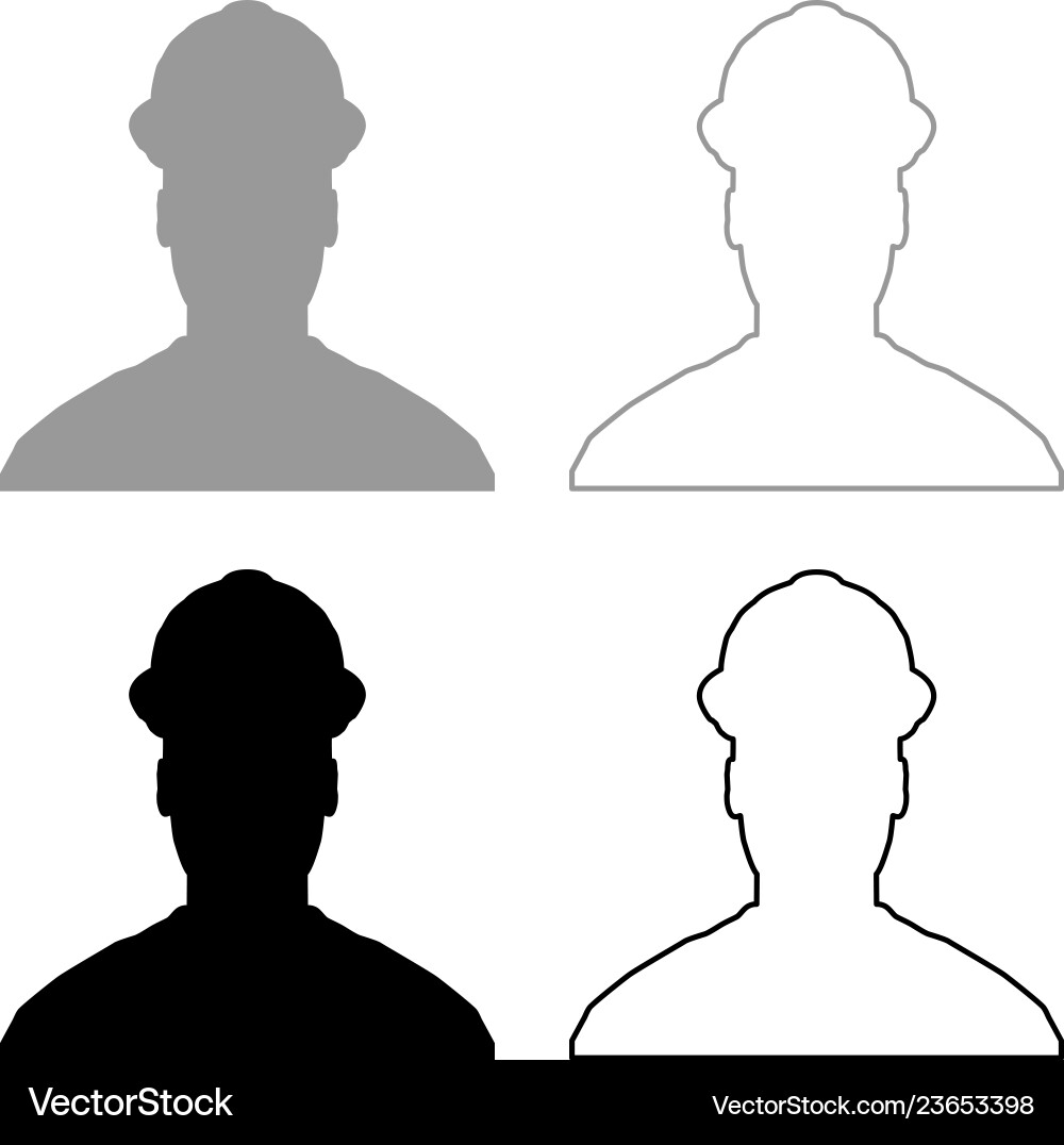 Avatar builder architect engineer in helmet view Avatar builder architect engineer in helmet view vector image