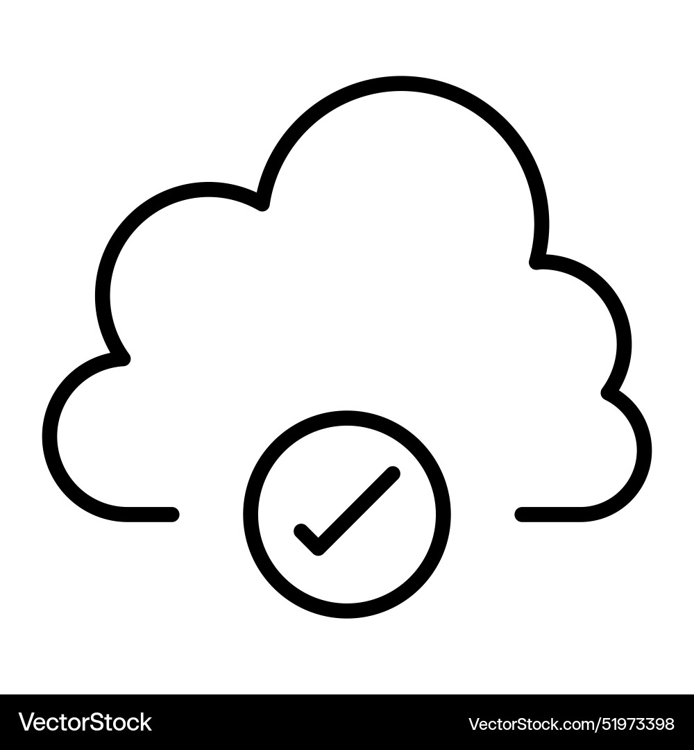 Data synchronize icon in thin line style graphic vector image