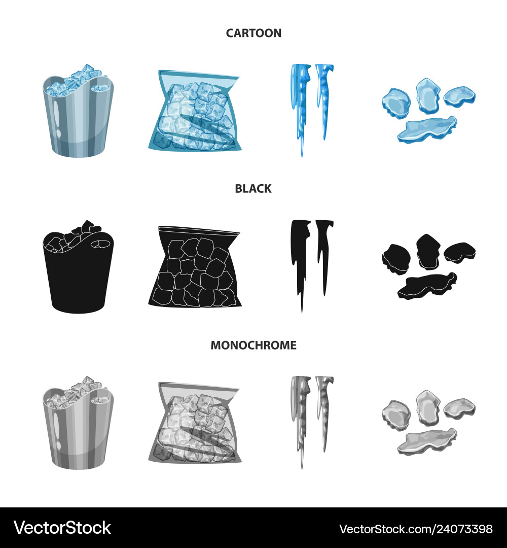 Design of texture and frozen symbol set Design of texture and frozen symbol set vector image