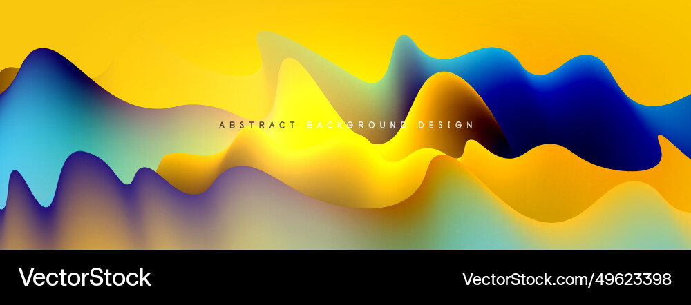 Dynamic liquid waves abstract background Vector Image