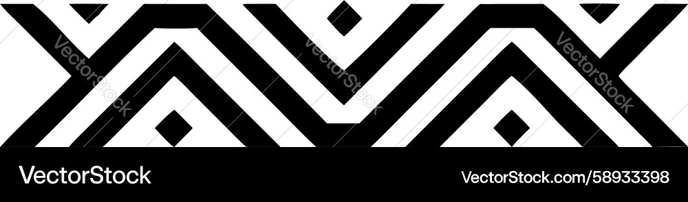Dynamic Zigzag Pattern Border Vector Image