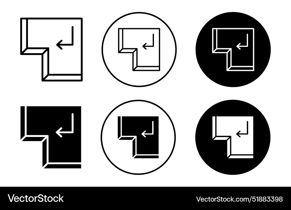 Enter keyboard key icon Enter keyboard key icon Vector Image