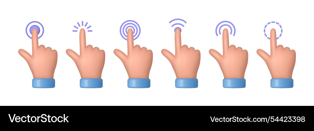 Finger Hand Cursors für Bildschirm von Smartphones Finger Hand Cursors für Bildschirm von Smartphones vektorbild