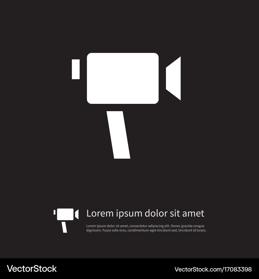 Isolated video cam icon device element can vector image