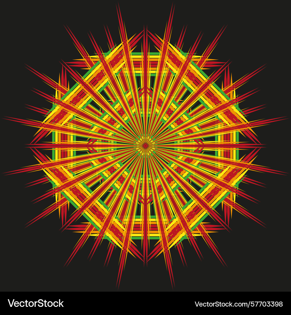Radial star pattern abstract explosion shape Radial star pattern abstract explosion shape vector image
