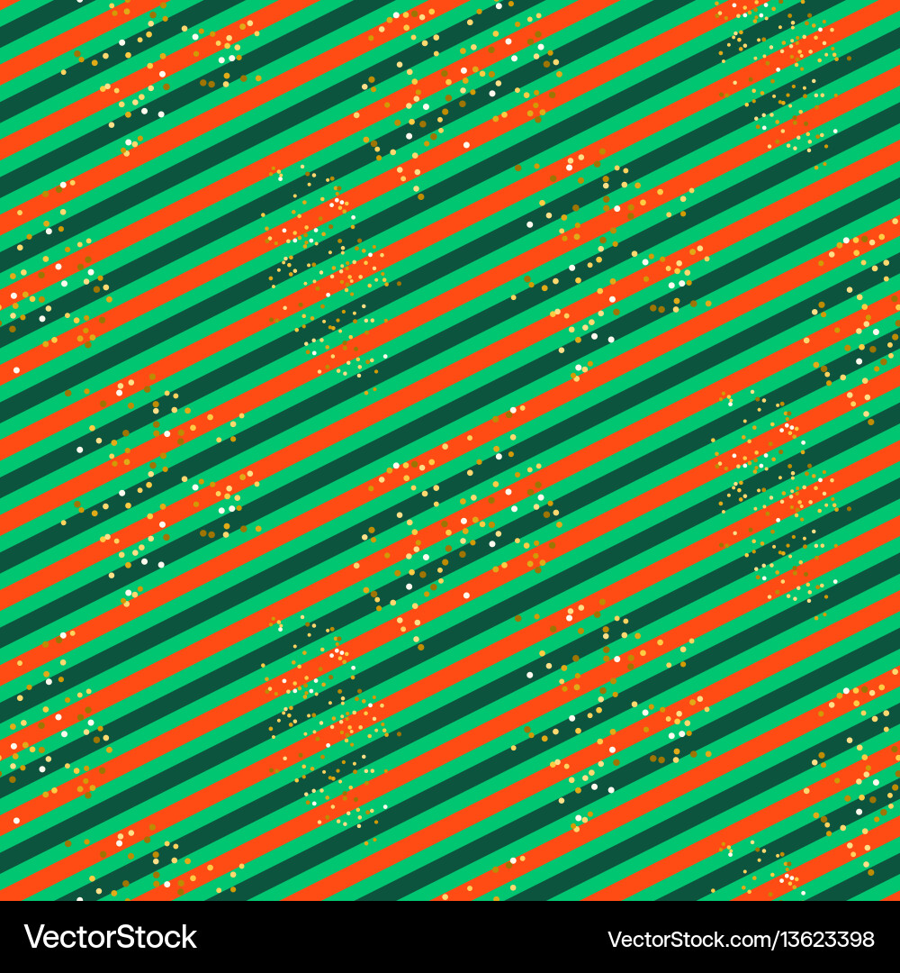 Red and Green Glitter Striped Pattern vector image