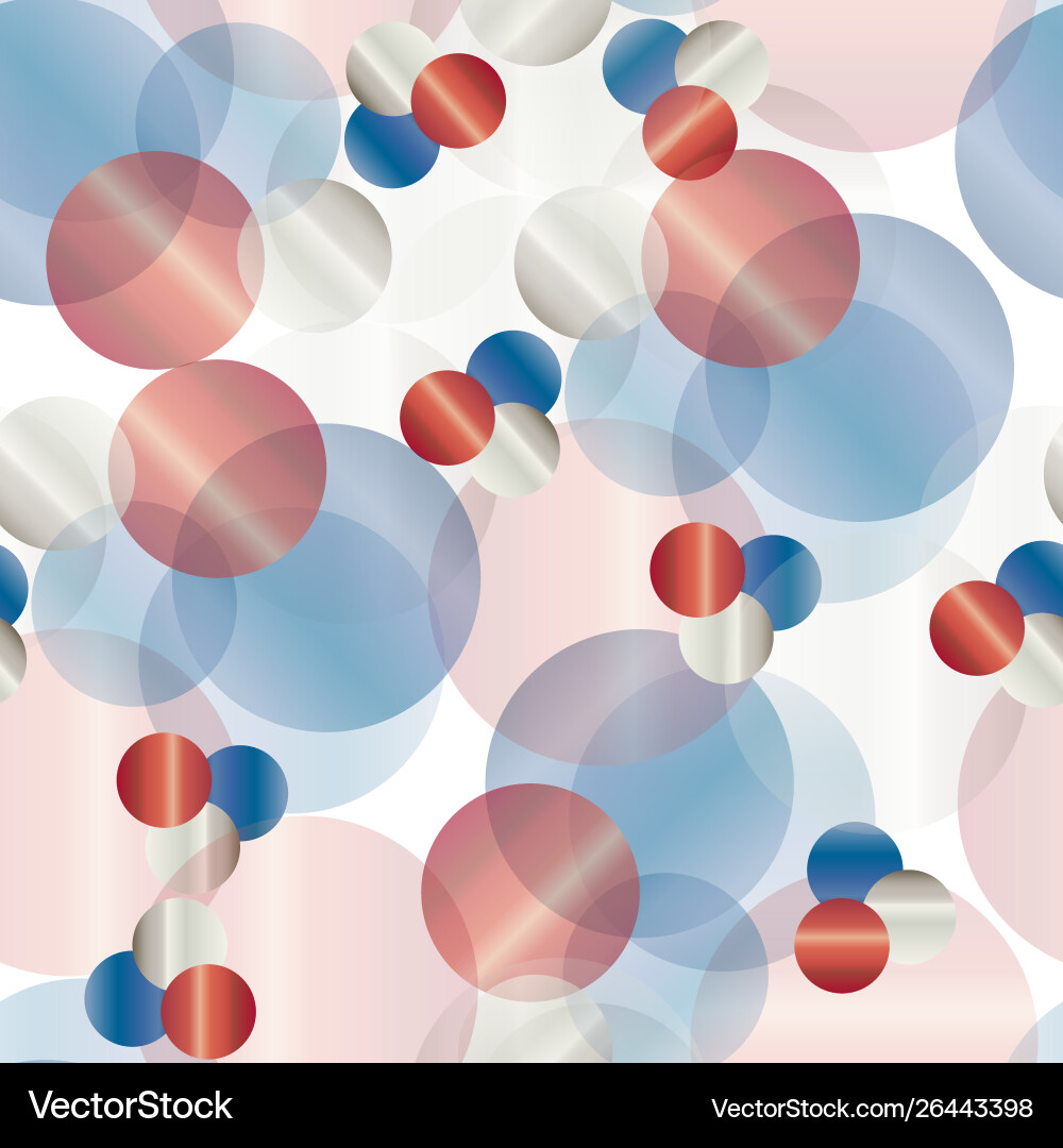 Seamless pattern with blue and red circles vector image