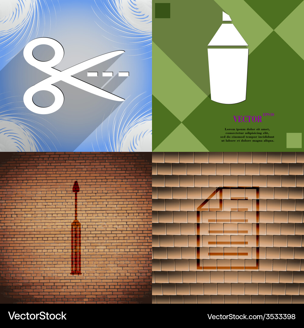 Set of abstract backgrounds with different web vector image