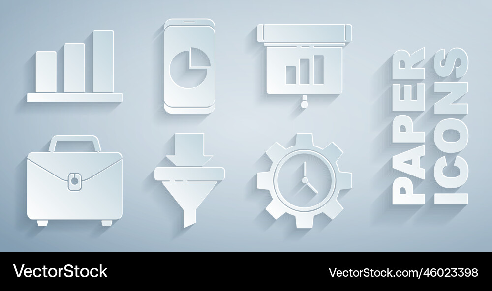 Set sales funnel with arrows graph chart Set sales funnel with arrows graph chart vector image