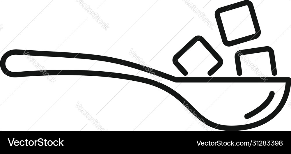 Sugar Cube Icon - Outline Style vector image