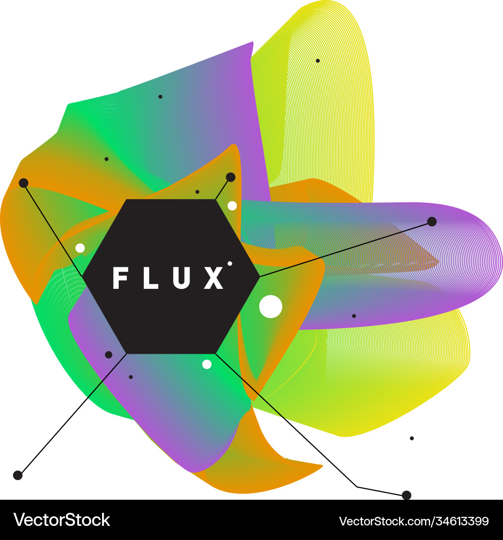 3d colorful wave background dynamic flux effect 3d colorful wave background dynamic flux effect Vector Image