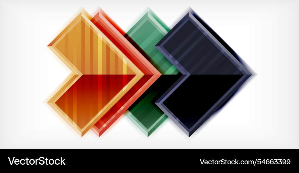 Arrow symbols created with 3d effects and line Arrow symbols created with 3d effects and line vector image
