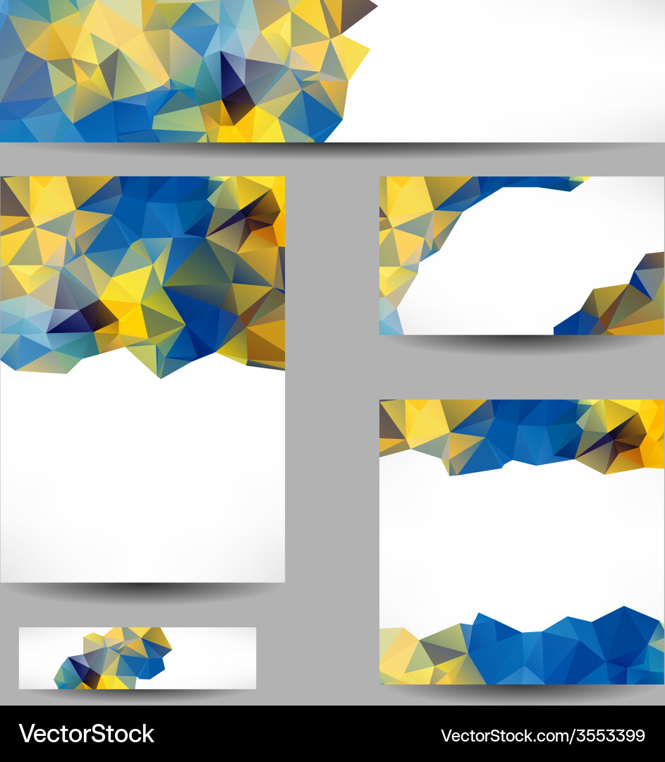 Backgrounds with abstract triangles vector image