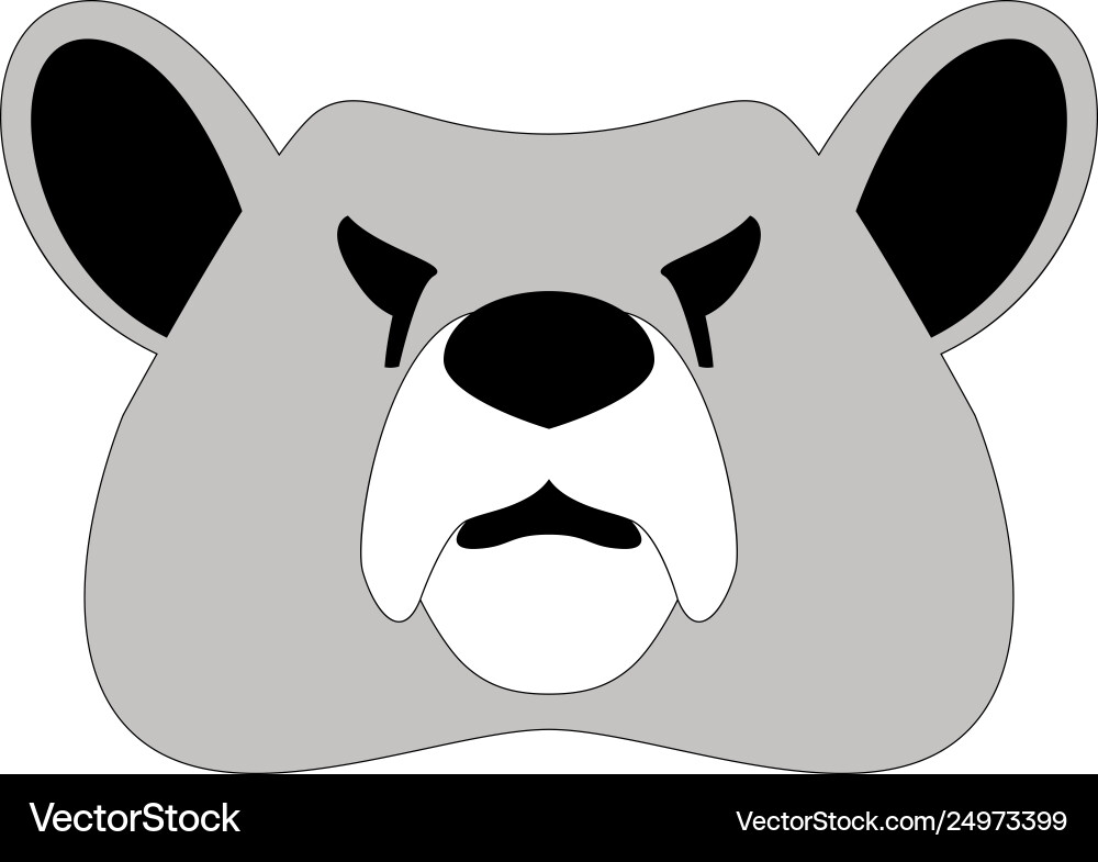 Bear face front view Bear face front view vector image