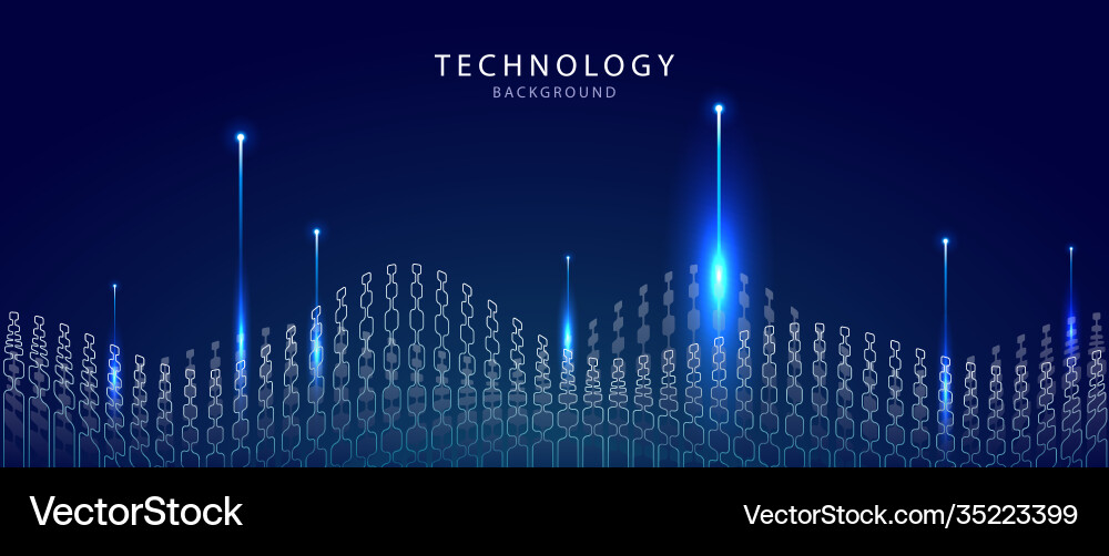 Big data technological background vector image