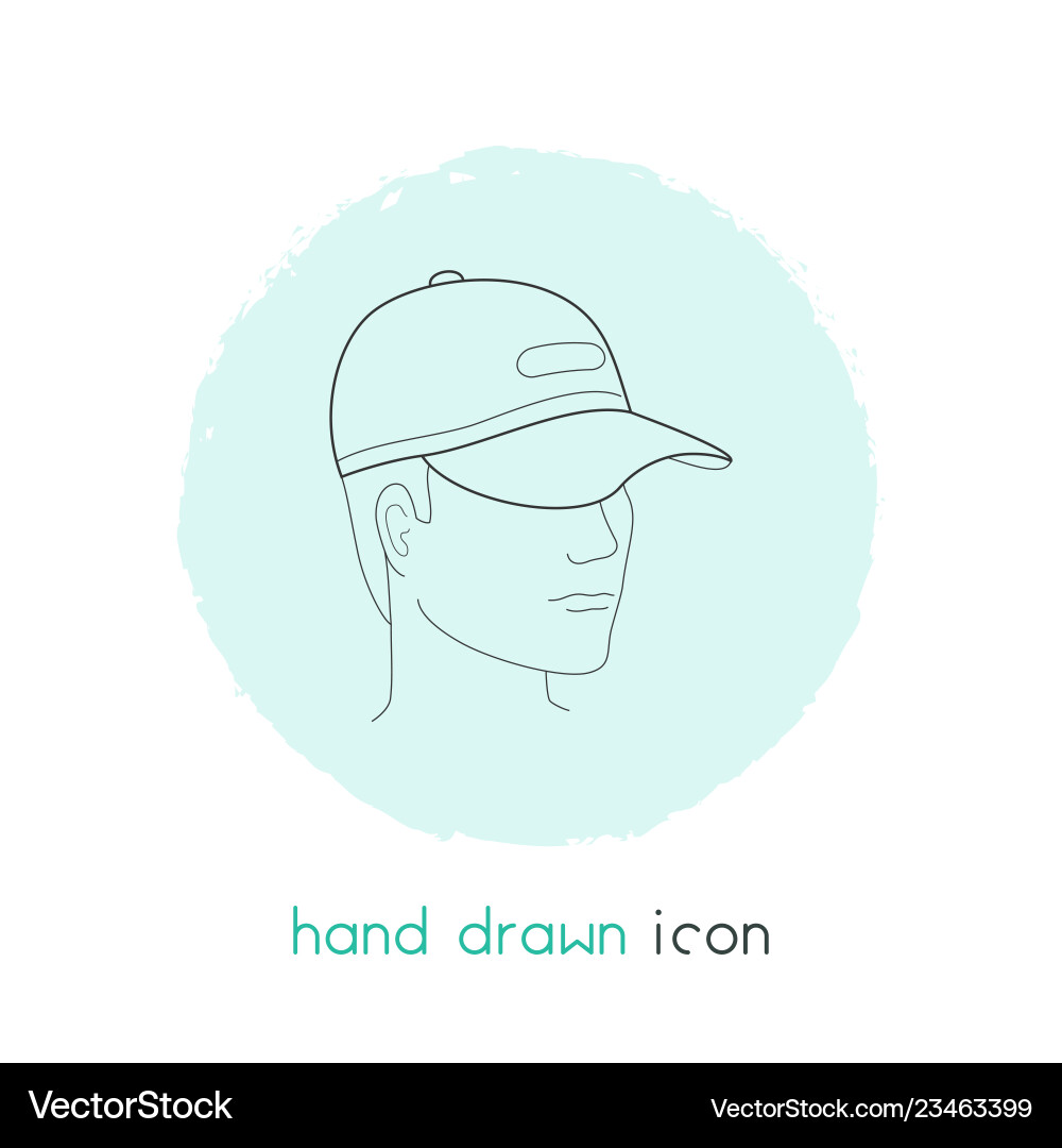 Cap icon line element of Vector Image