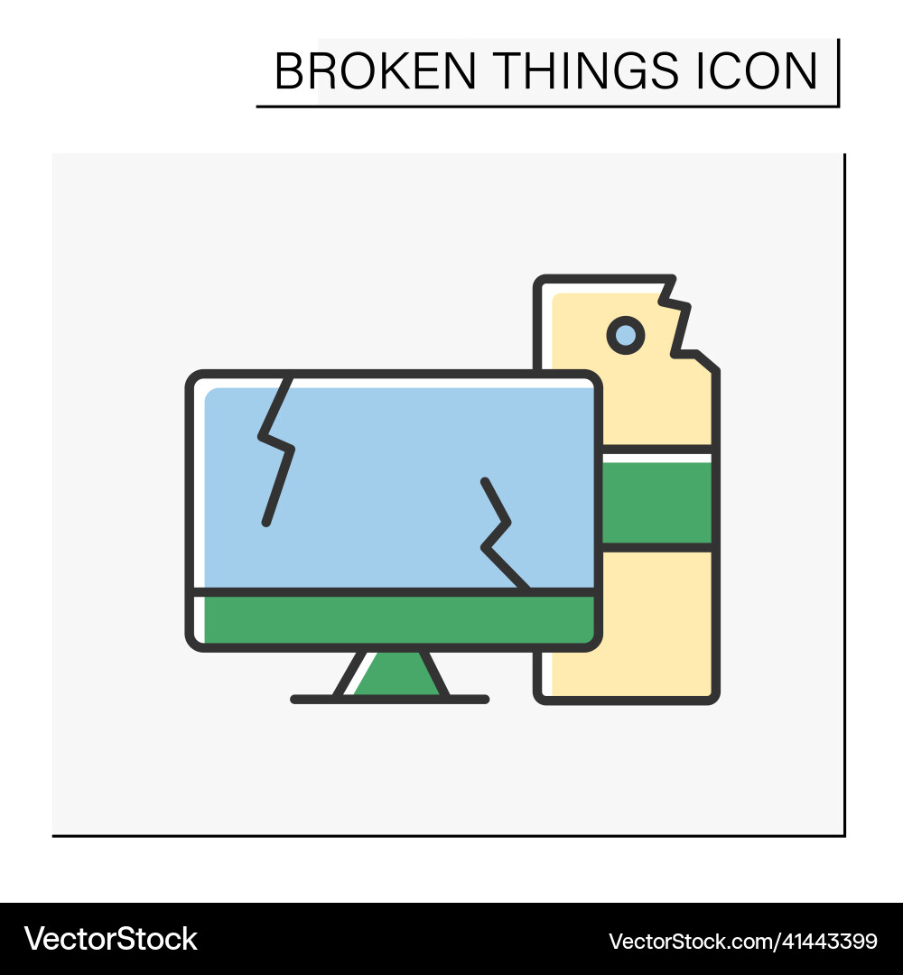 Computer color icon Vector Image