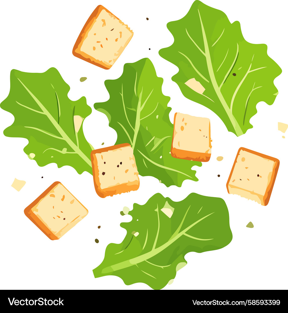 Deconstructed salad a dynamic toss of fresh Vector Image