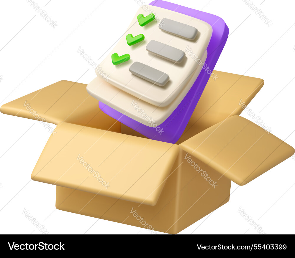 Delivery Checkbox Icon vector image