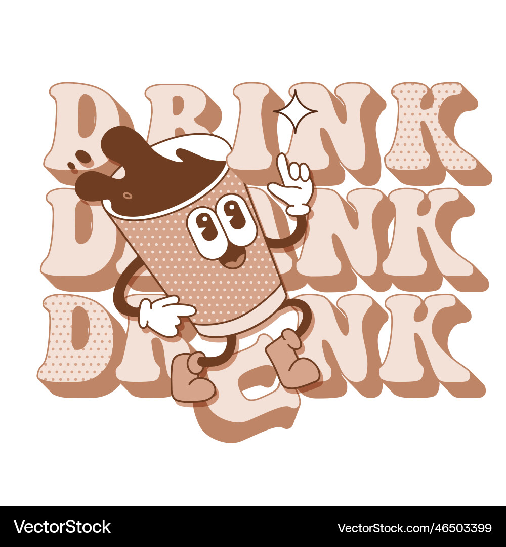 Drink drank drunk - typography lettering text Drink drank drunk - typography lettering text vector image