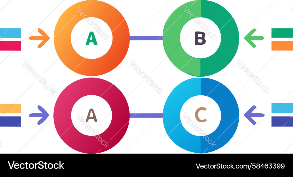 Dynamic Circular Flow System Vector Image