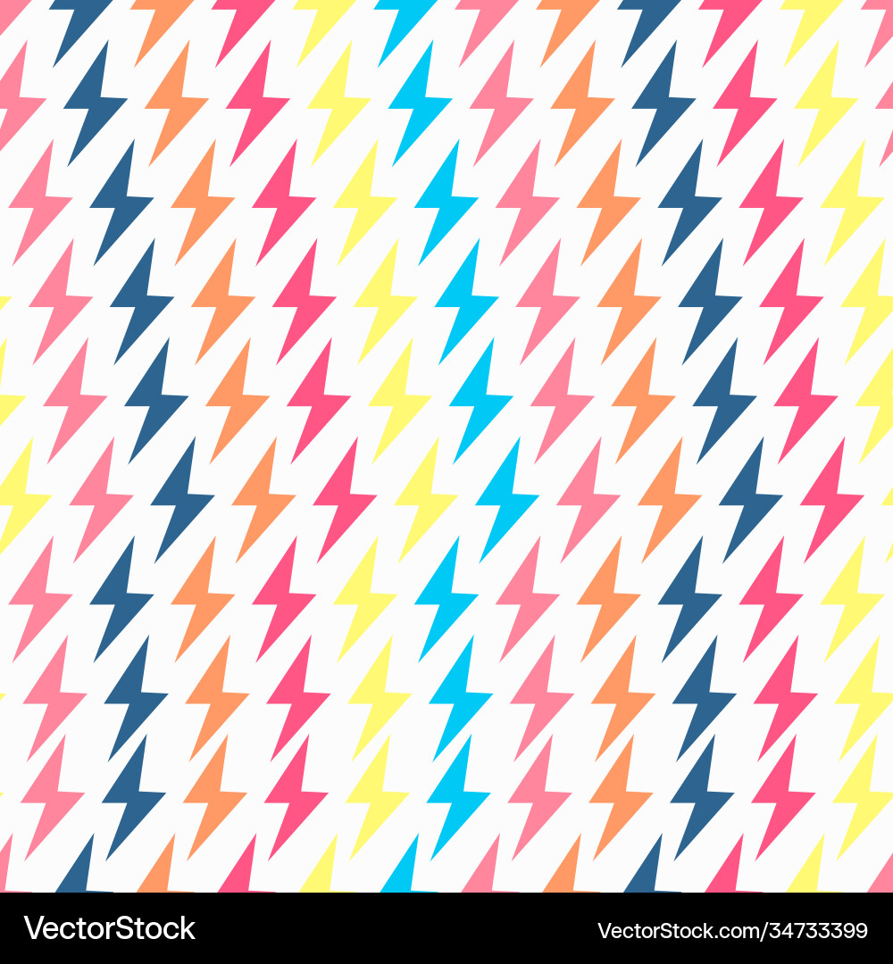 Flash retro colorful seamless pattern Flash retro colorful seamless pattern Vector Image