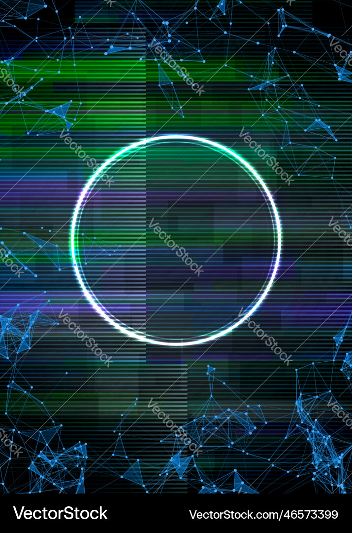 Glitch cyberpunk frame with technology error Glitch cyberpunk frame with technology error vector image