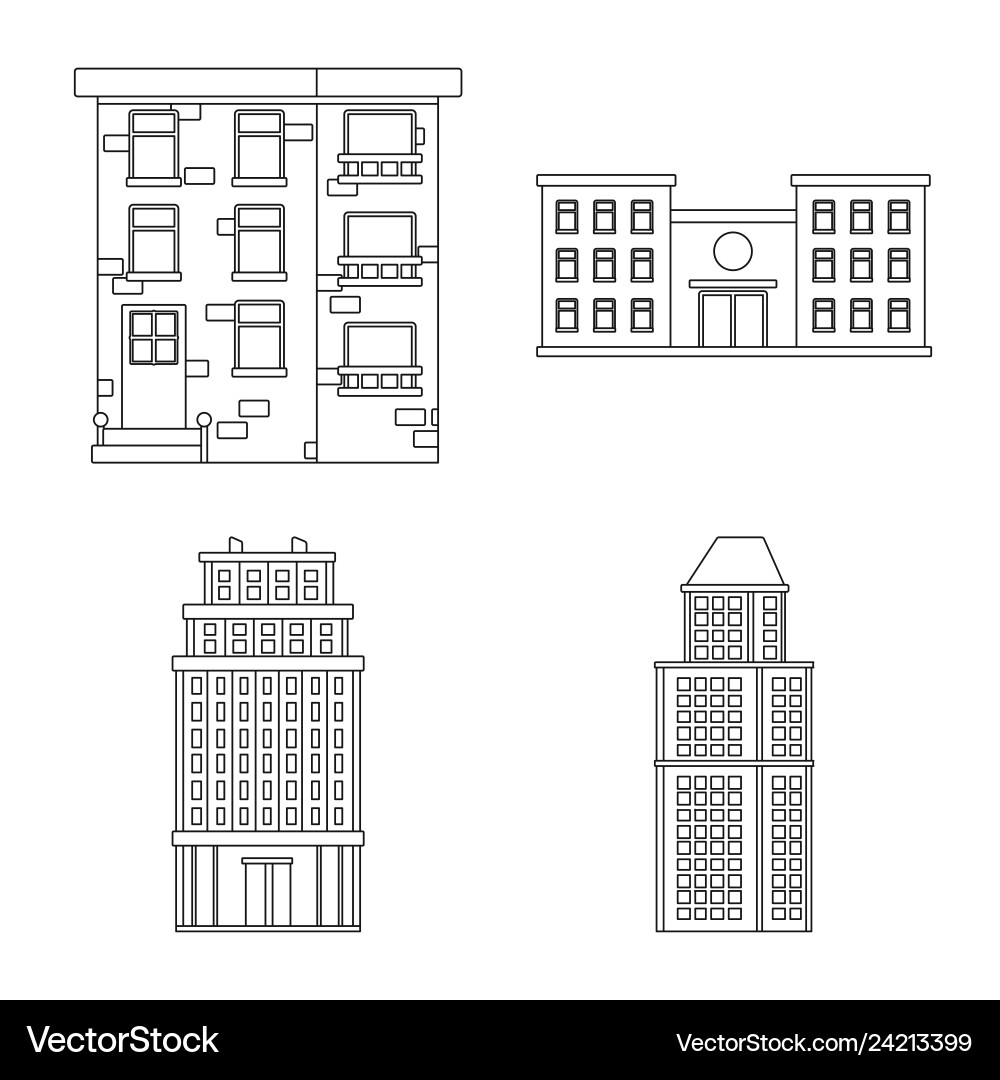 Isolated object of architecture and exterior sign Isolated object of architecture and exterior sign Vector Image