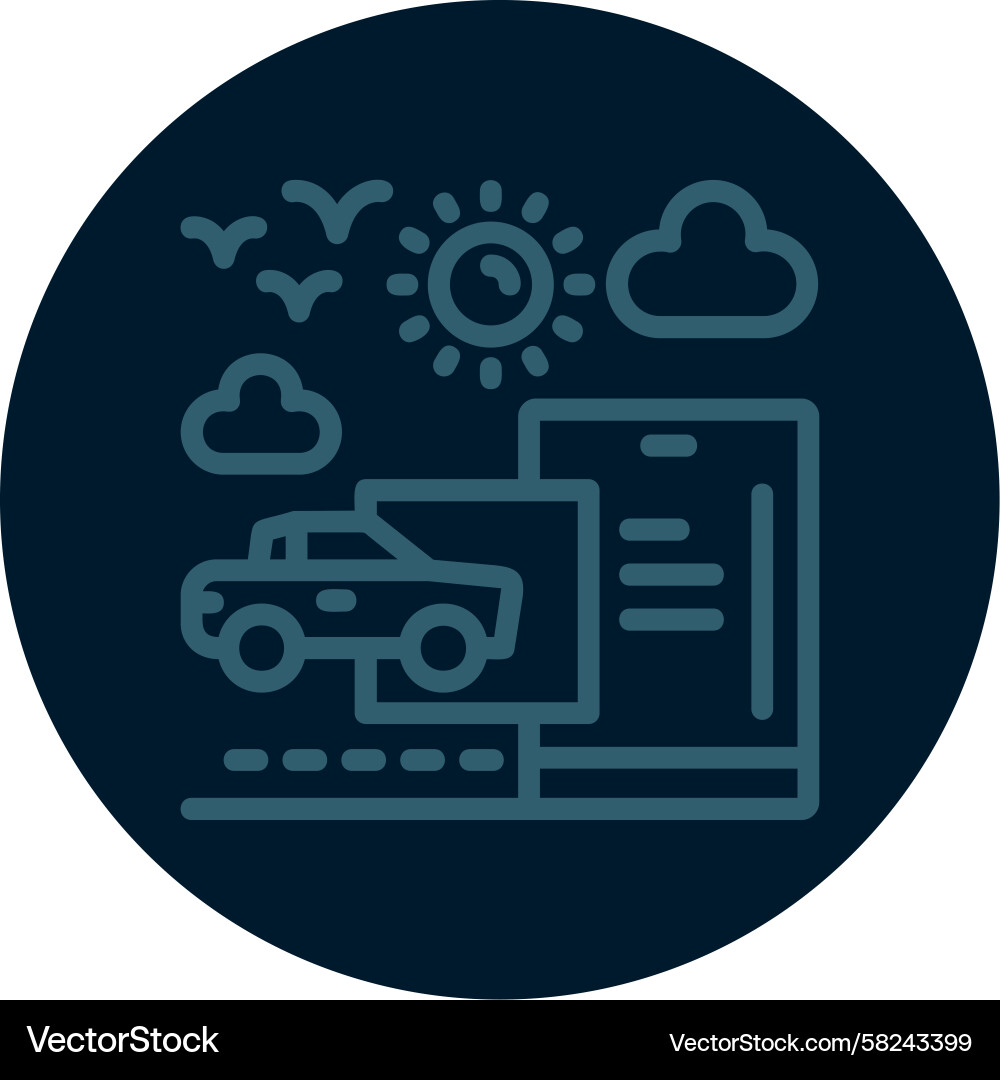 Multi-Color Transit App Icon Vector Image