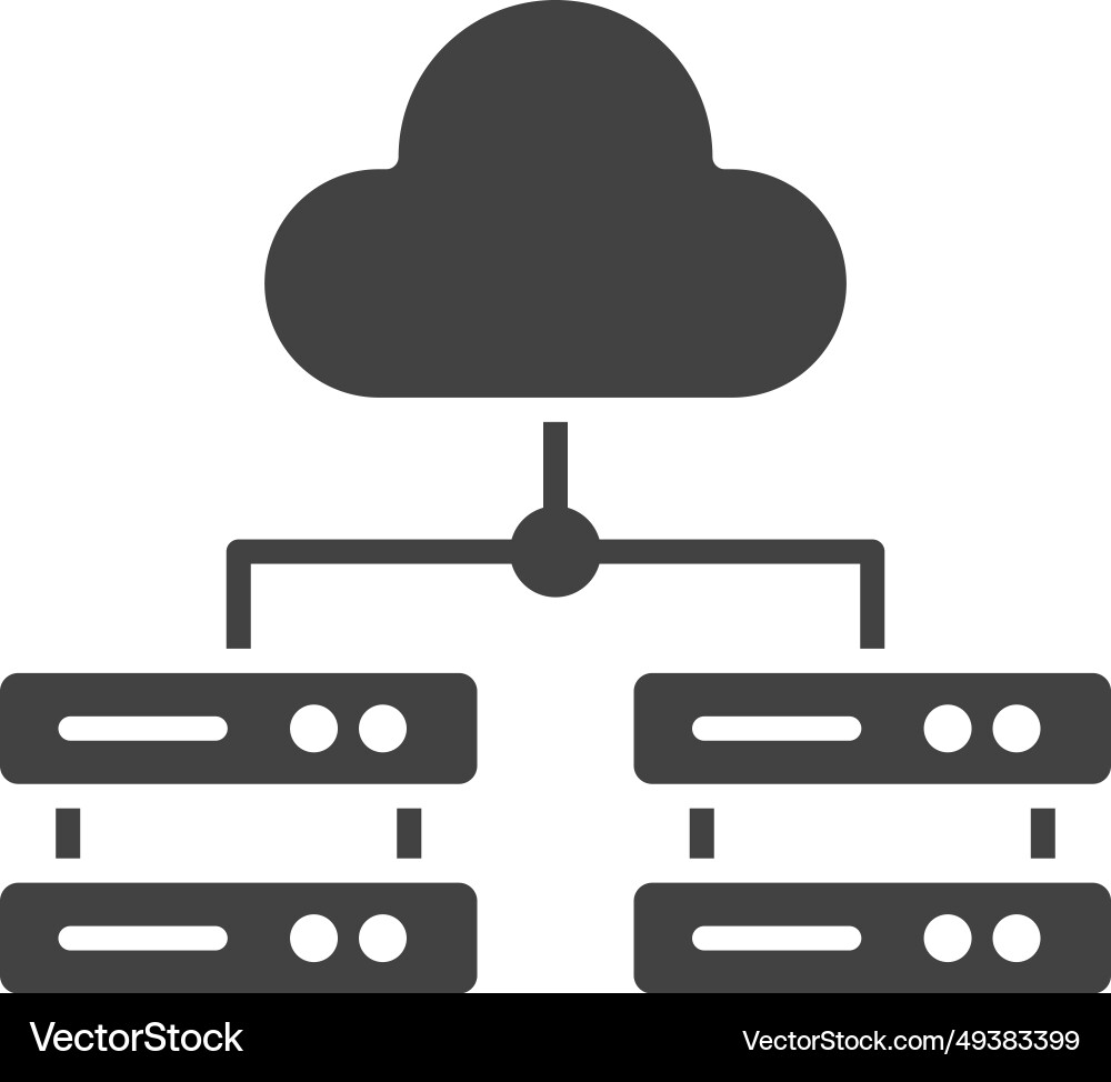 Multiple cloud servers icon image vector image