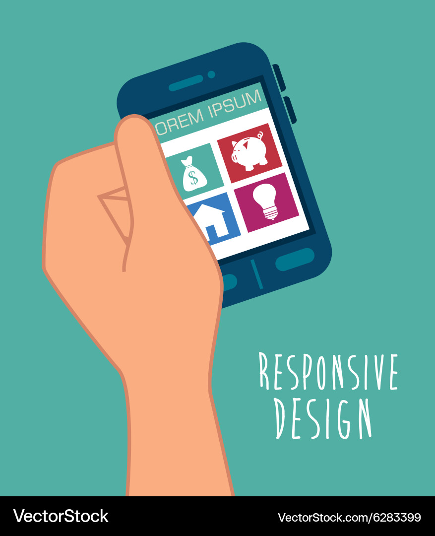 Responsive web design vector image