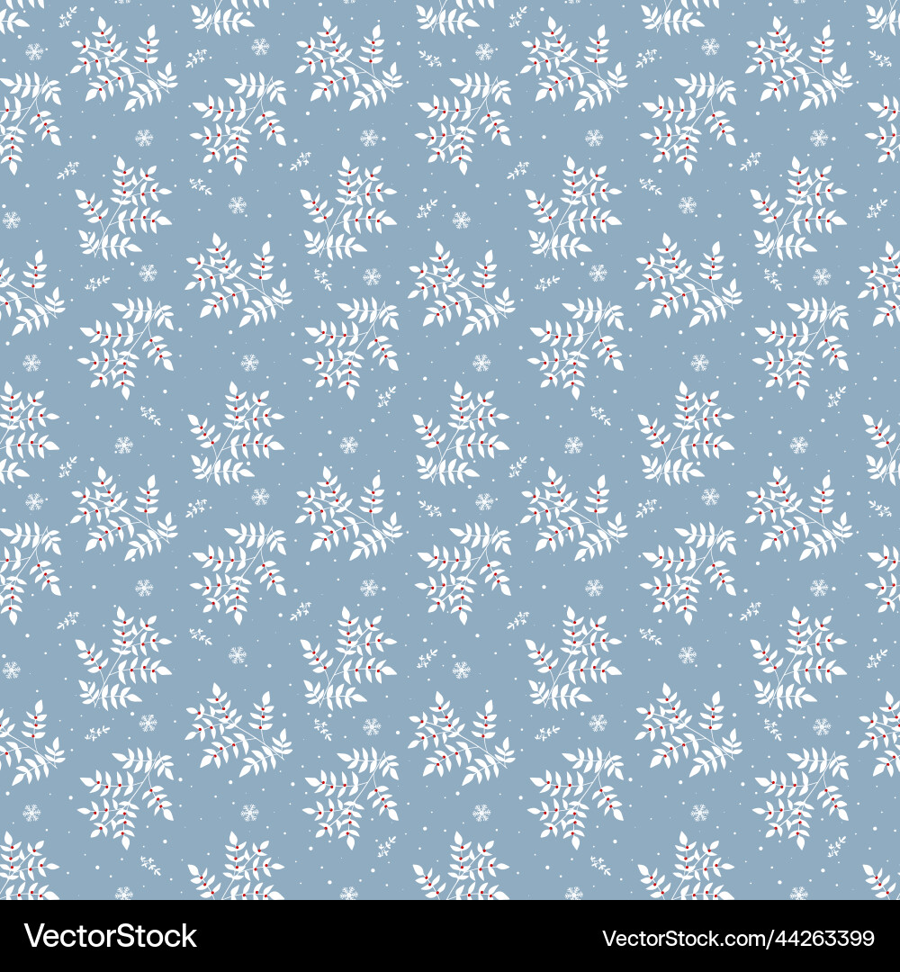 Seamless pattern with small berry branches Seamless pattern with small berry branches vector image
