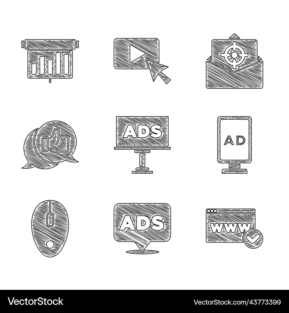 Set advertising website template computer mouse Set advertising website template computer mouse Vector Image