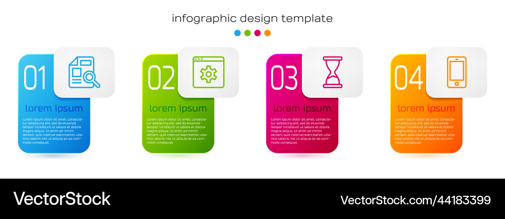 Set line document with graph chart browser Set line document with graph chart browser vector image