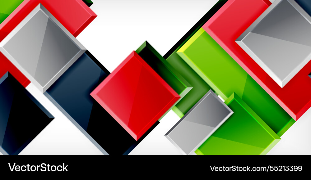 Square shape color abstract geometry Vector Image