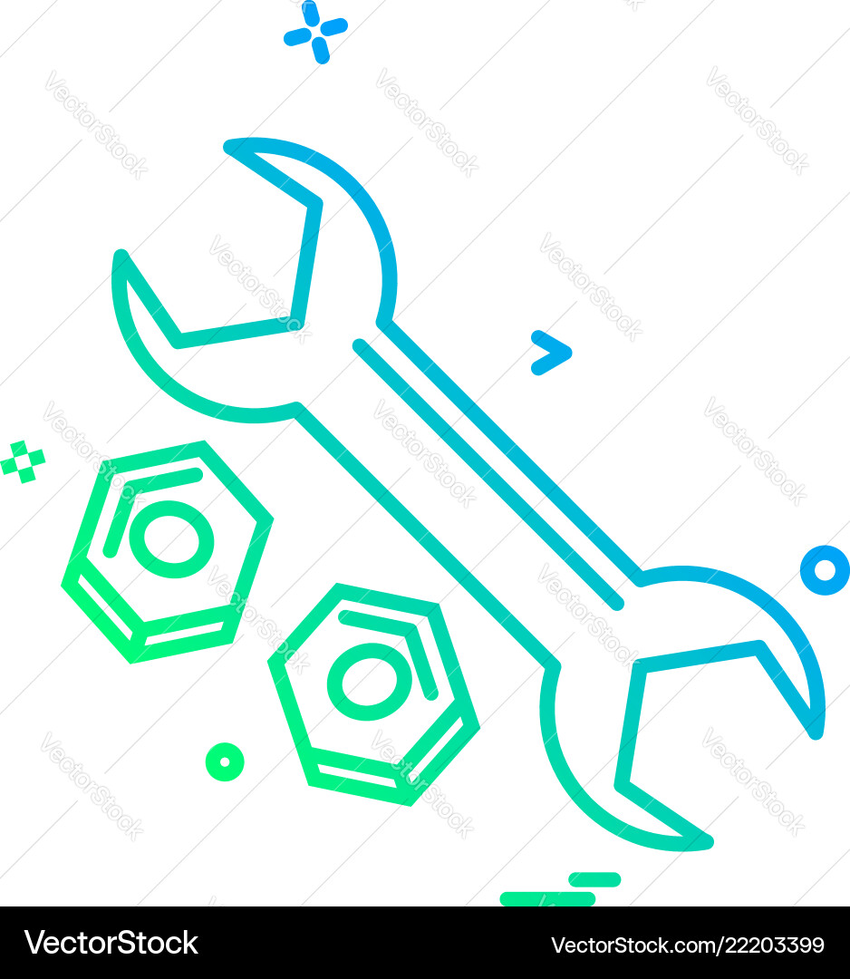 Wrench net icon design Wrench net icon design Vector Image