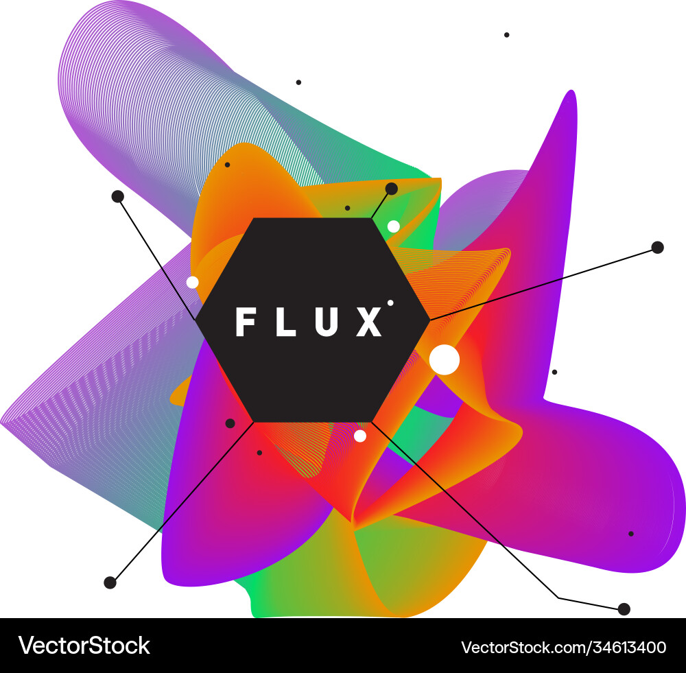 3d colorful wave background dynamic flux effect 3d colorful wave background dynamic flux effect Vector Image