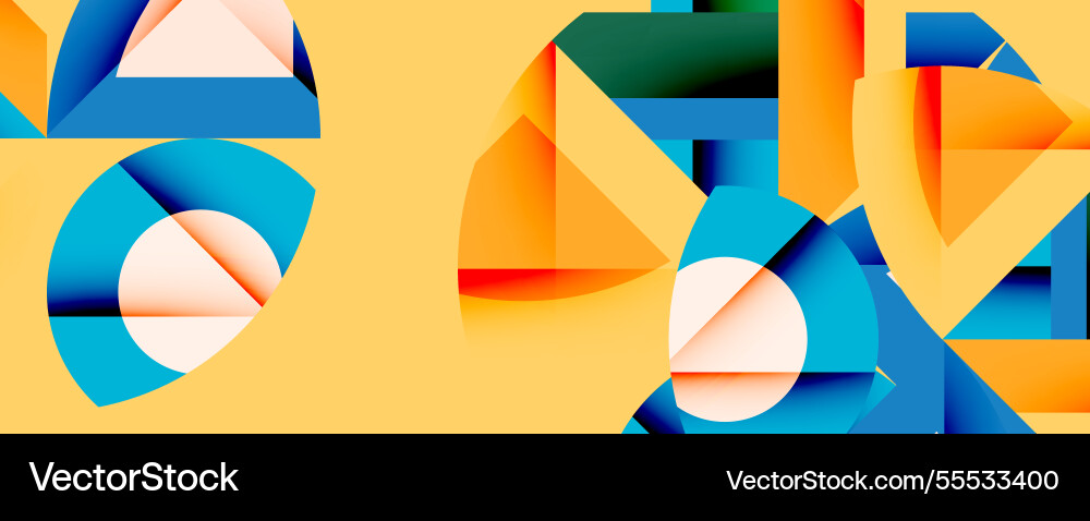 Abstract geometric composition with interlocking Vector Image