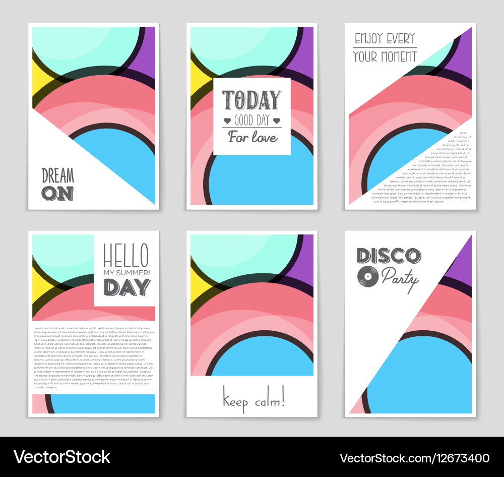 Abstract layout background set for art vector image