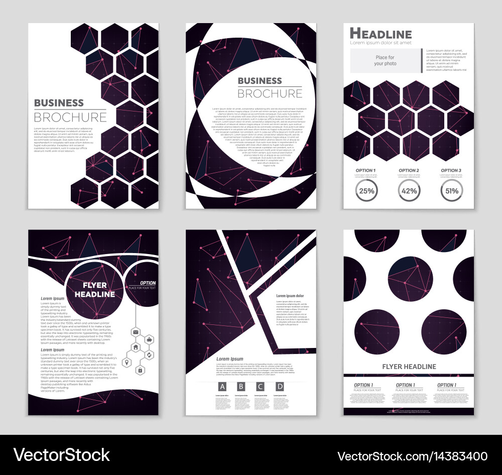Abstract layout background set for art vector image