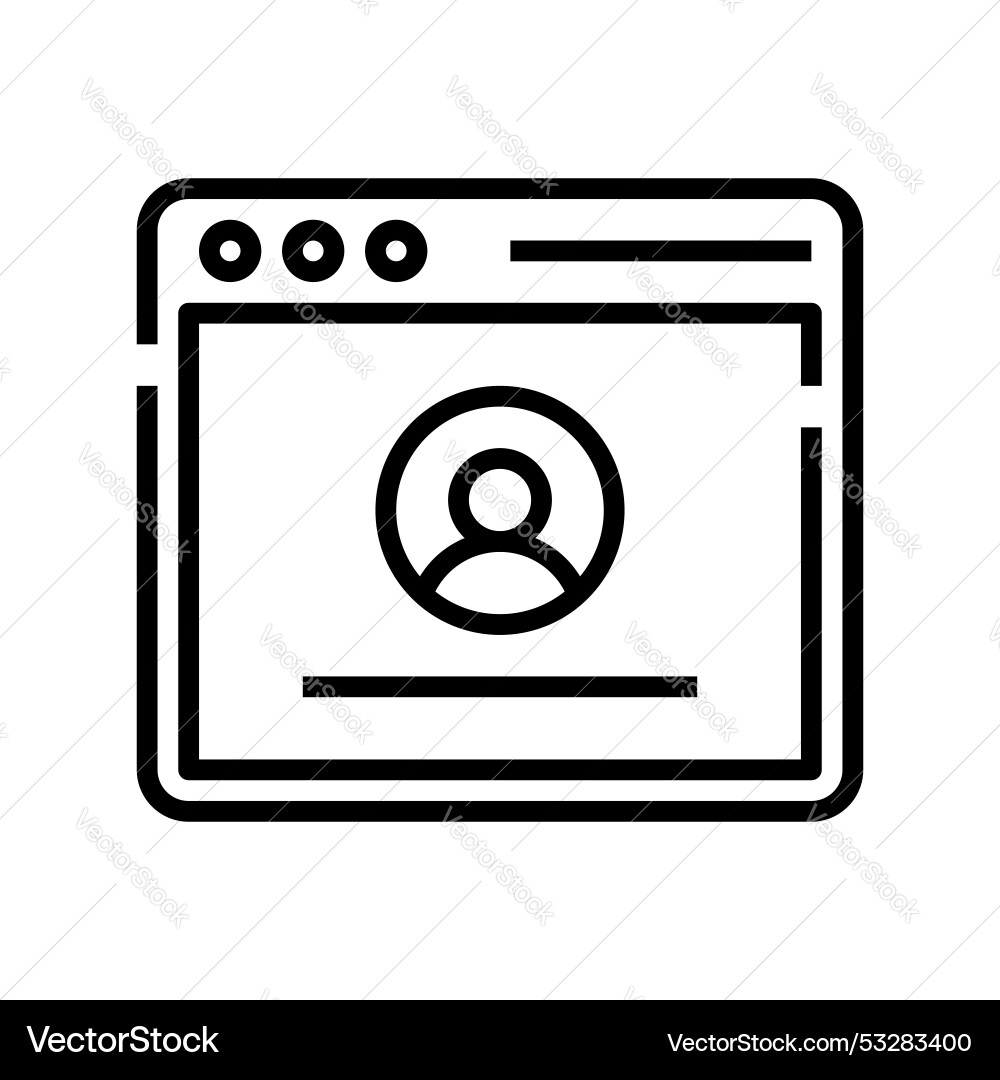 Browser icon outline style design isolated Browser icon outline style design isolated Vector Image