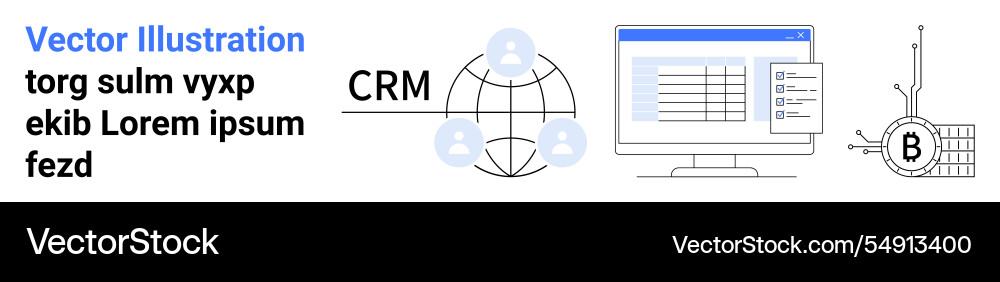 Crm and data integration overview featuring Crm and data integration overview featuring Vector Image