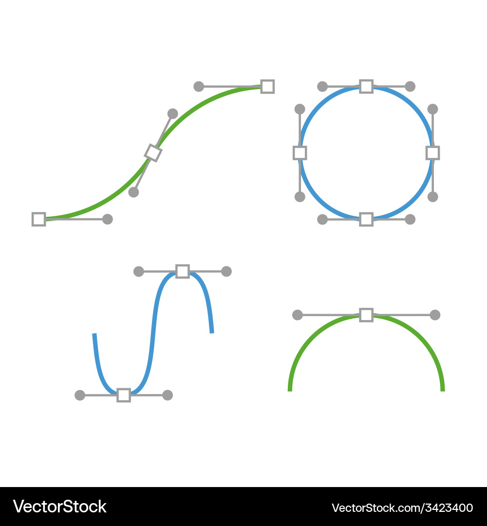 Curve Tools & Icons - Shape Creation vector image