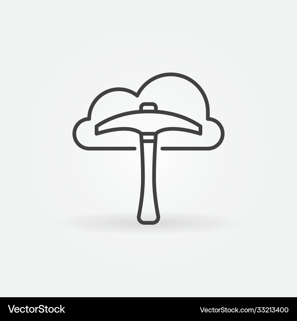 Data mining in cloud computing line concept Data mining in cloud computing line concept vector image