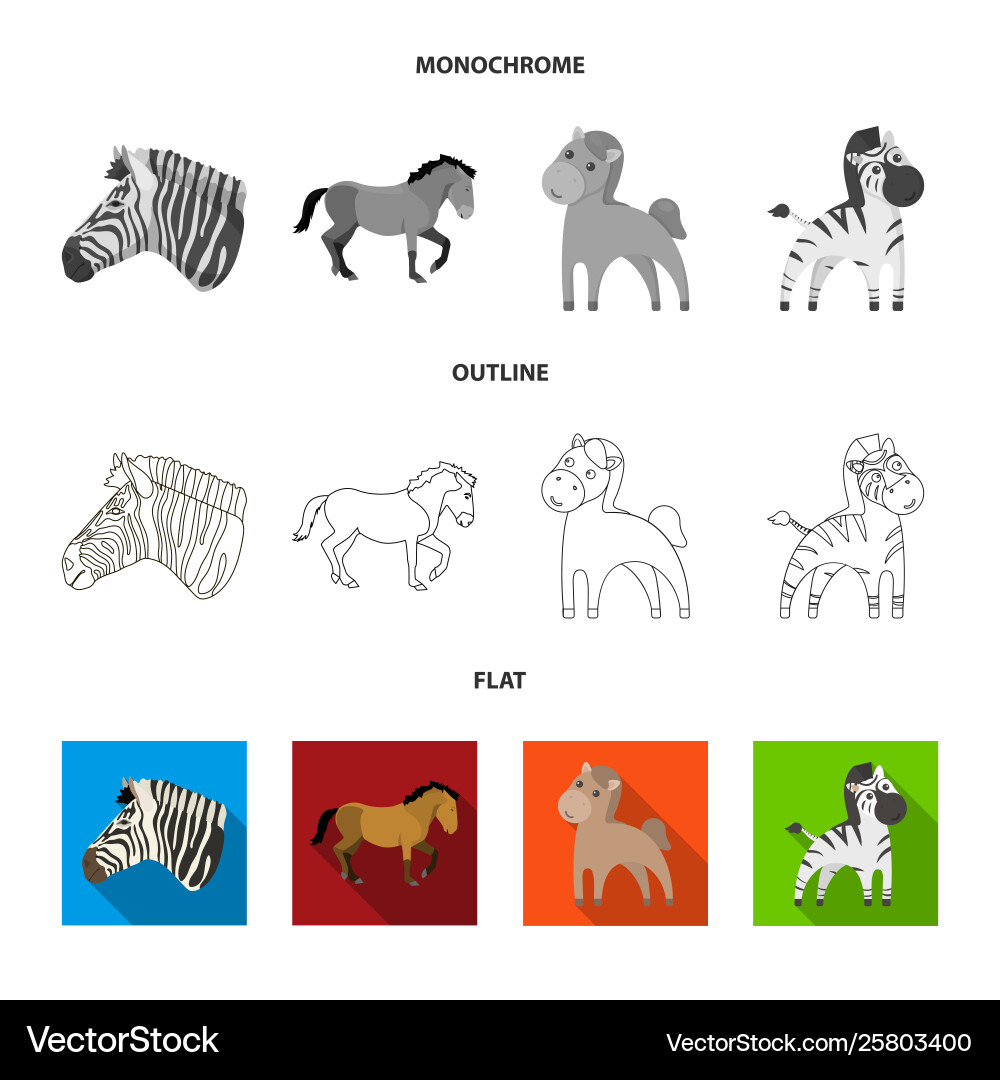 Design trot and running symbol set Vector Image
