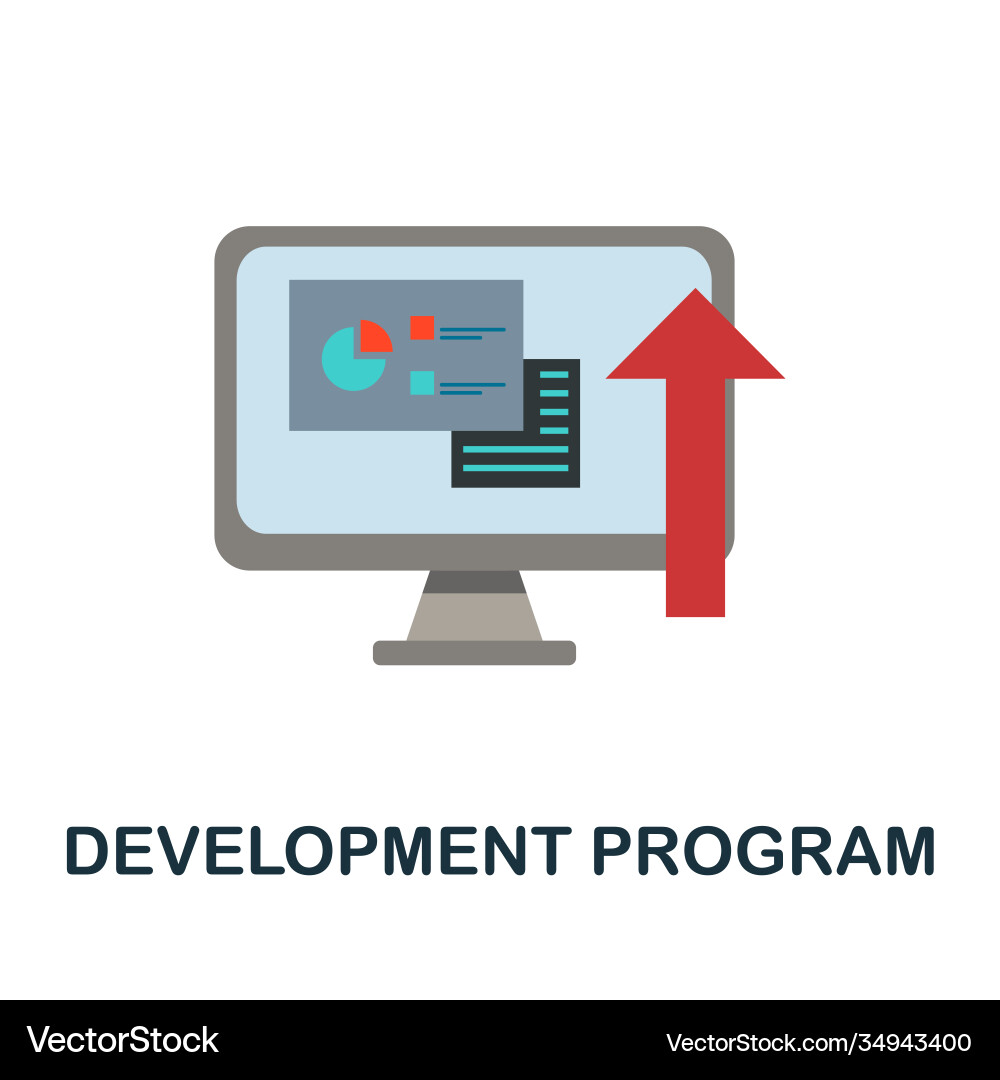 Development program icon simple element from Vector Image