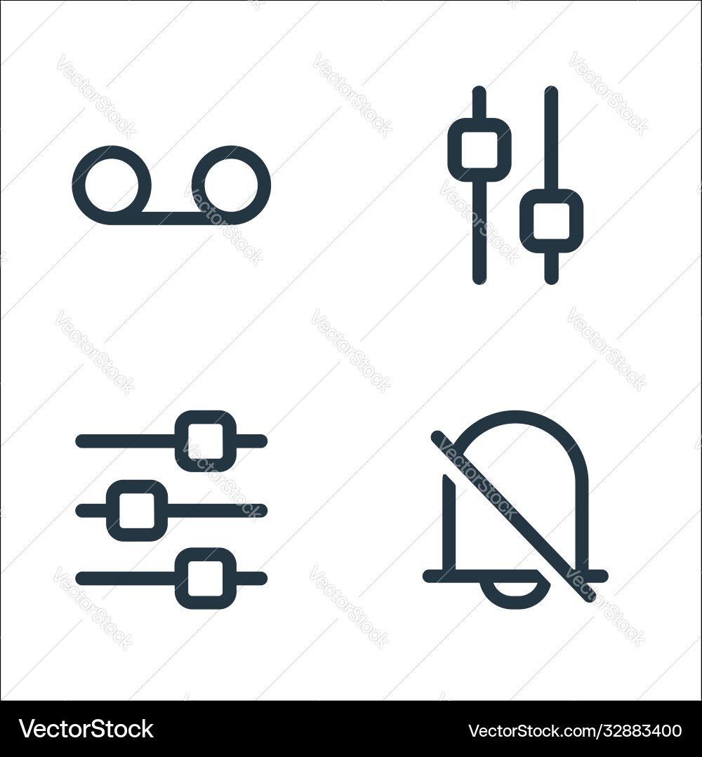 Interface line icons linear set quality Interface line icons linear set quality vector image